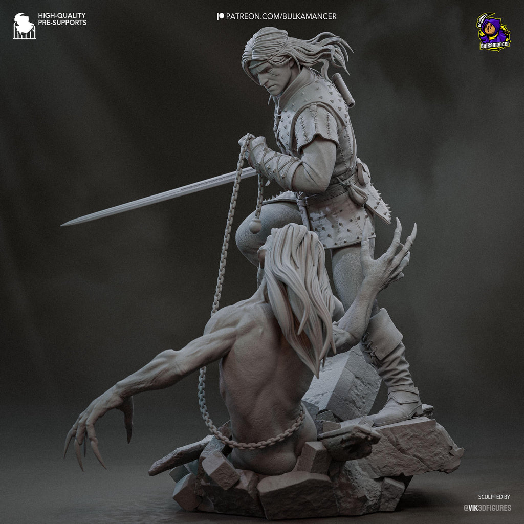 White-Haired Butcher - Maximum Detailed 16K Resin Statue