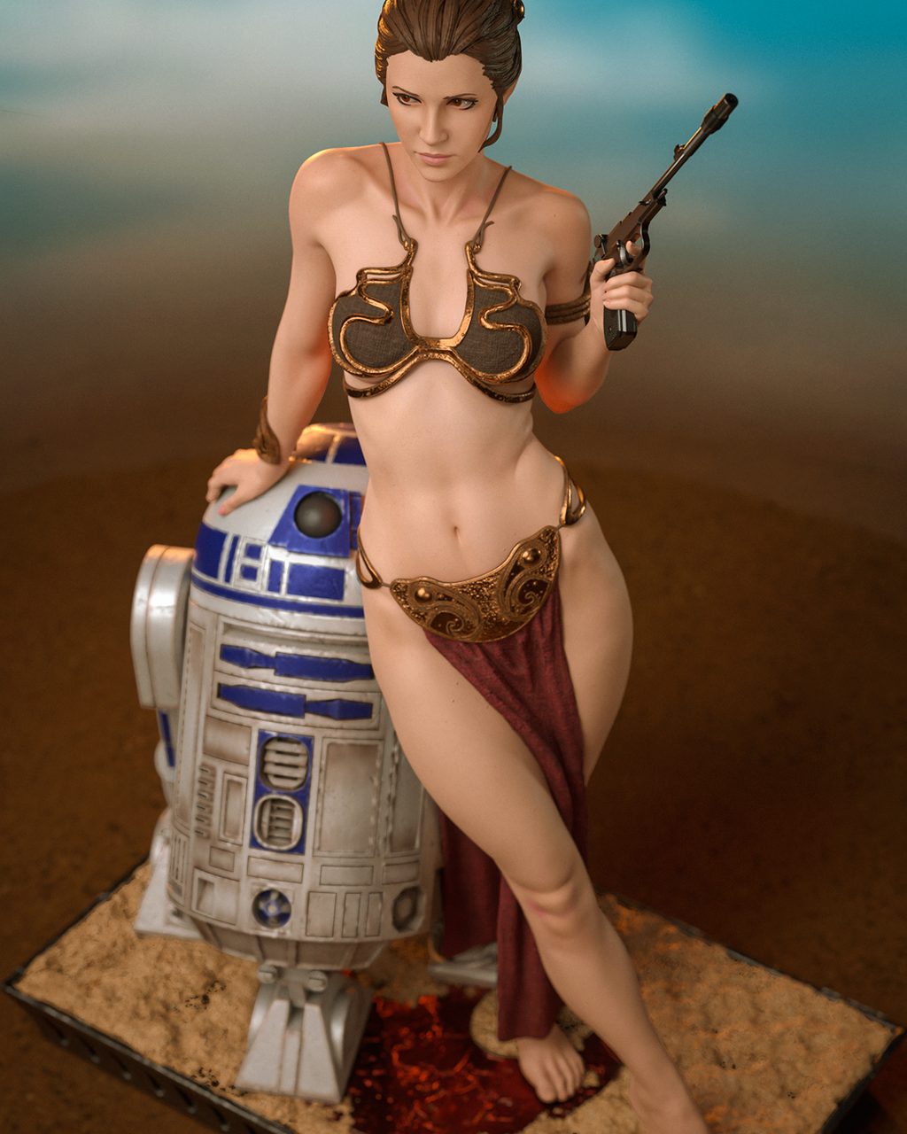 The Rebel & The Droid - Maximum Detailed 16K Resin Statue