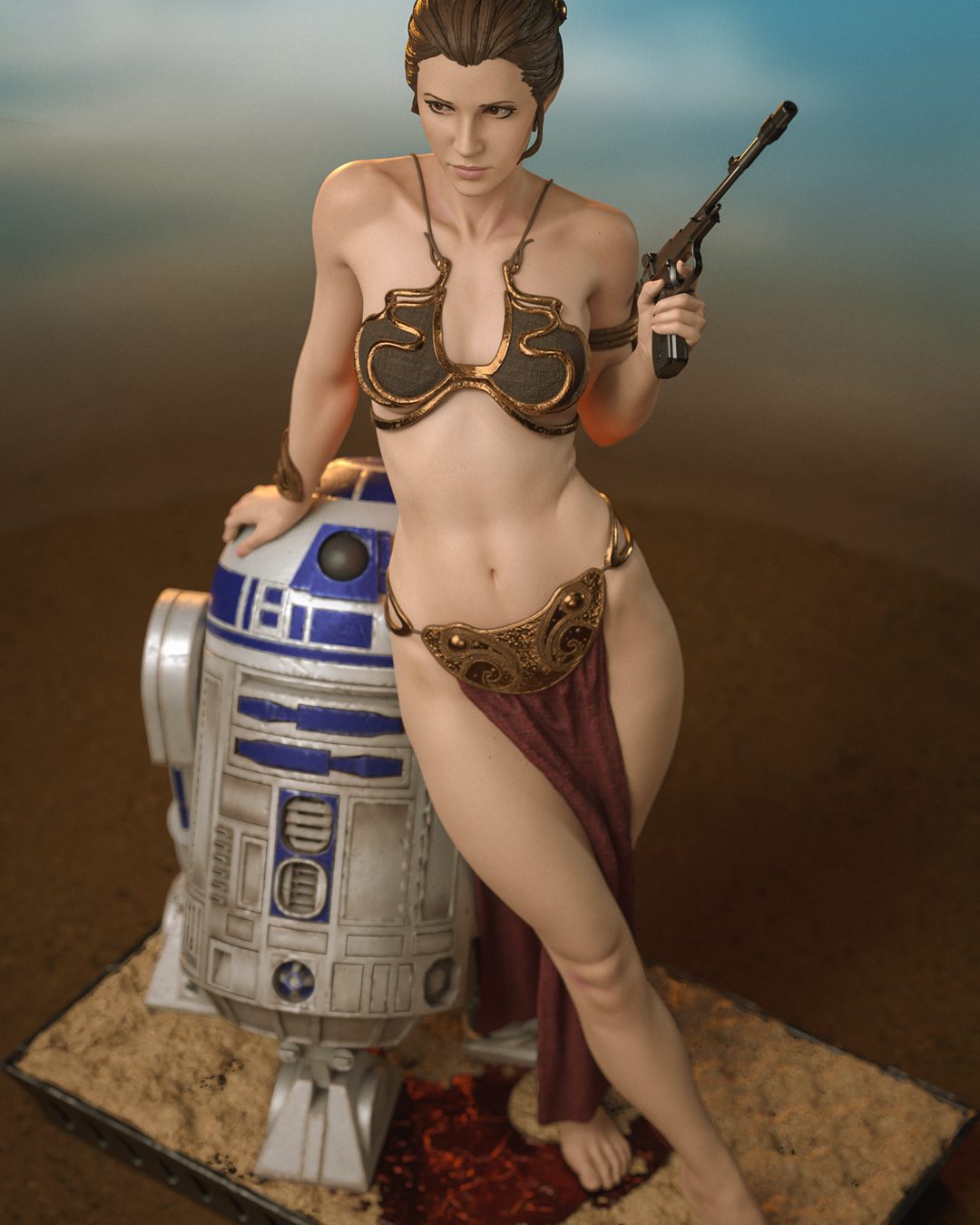 The Rebel & The Droid - Maximum Detailed 16K Resin Statue
