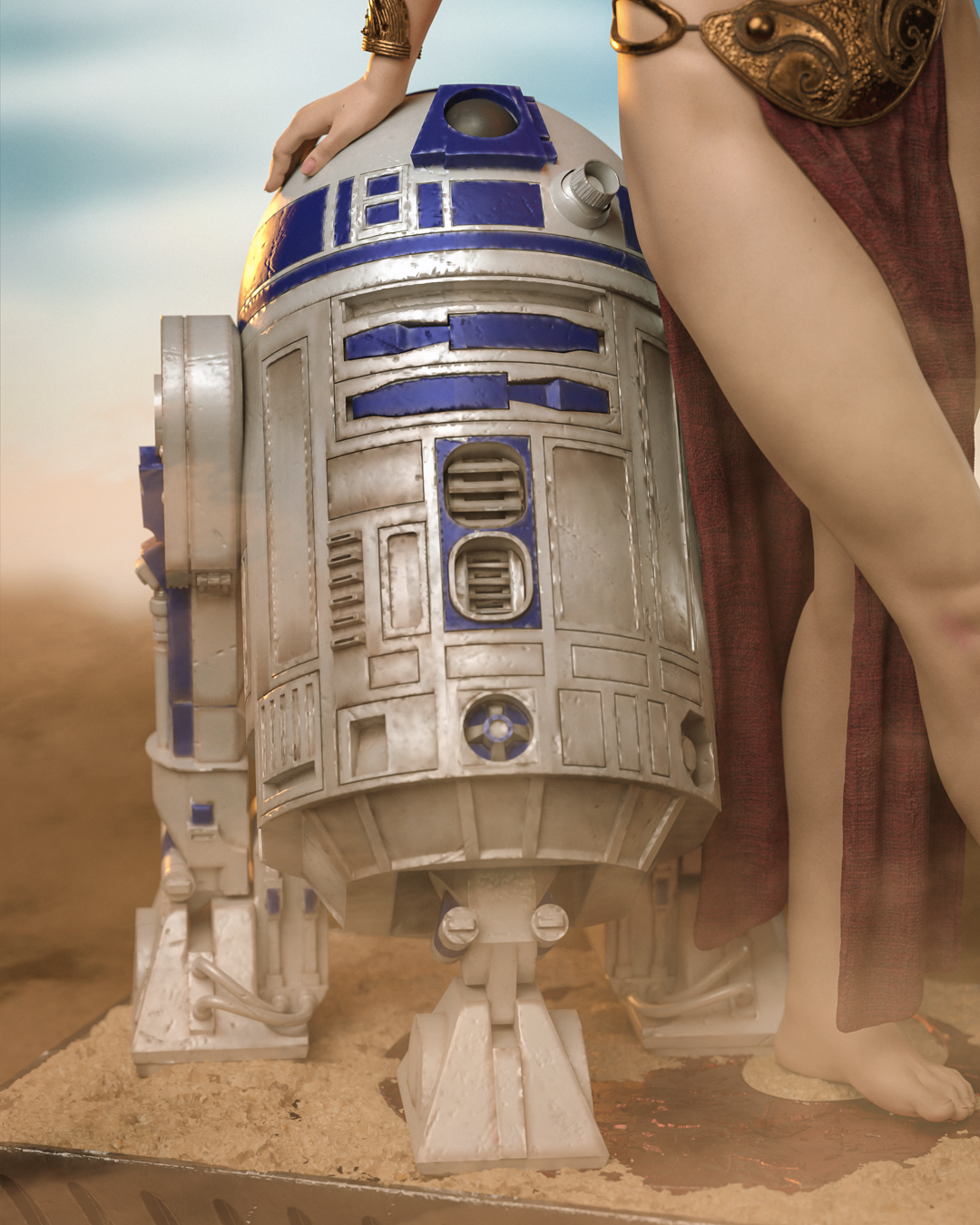 The Rebel & The Droid - Maximum Detailed 16K Resin Statue