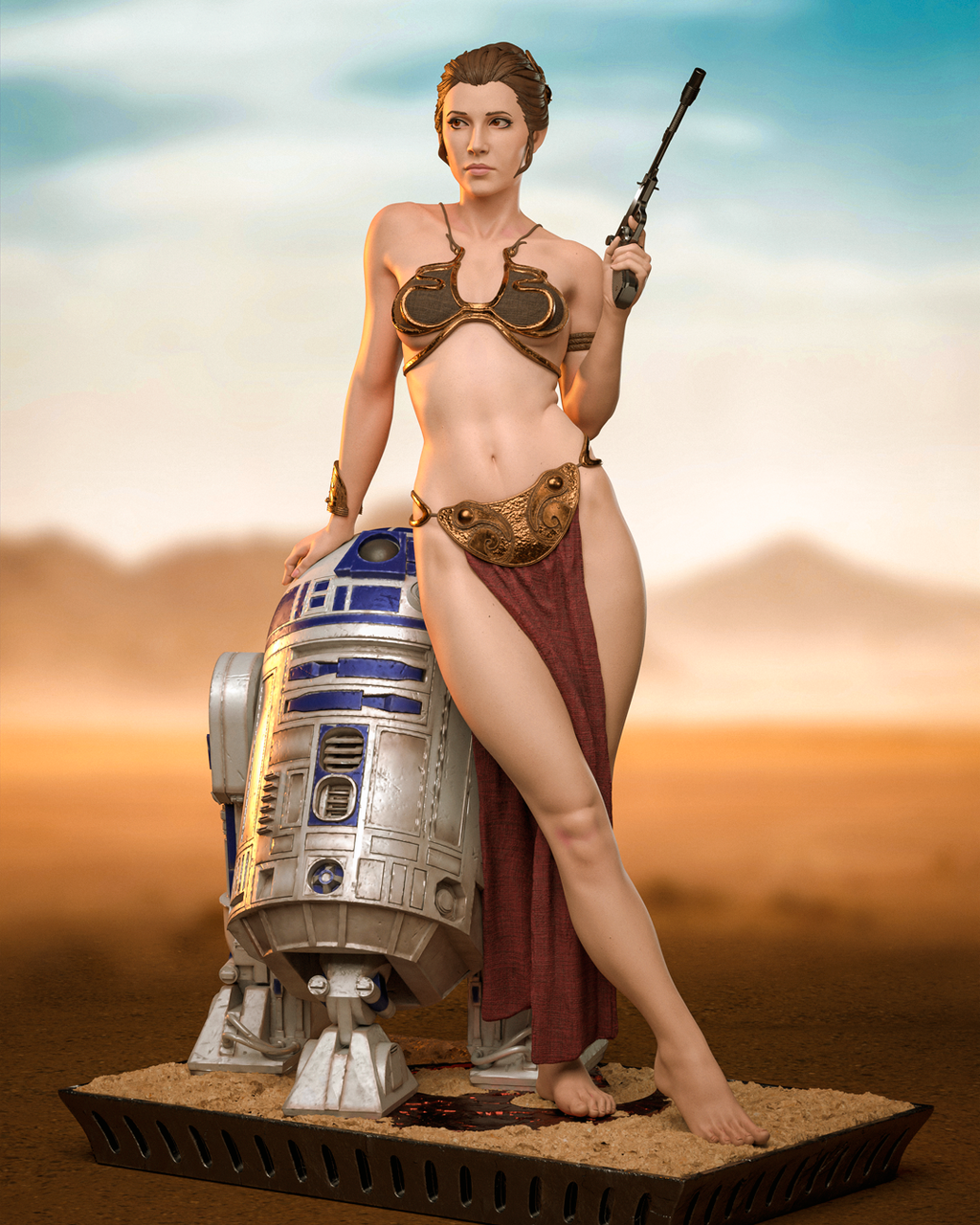 The Rebel & The Droid - Maximum Detailed 16K Resin Statue