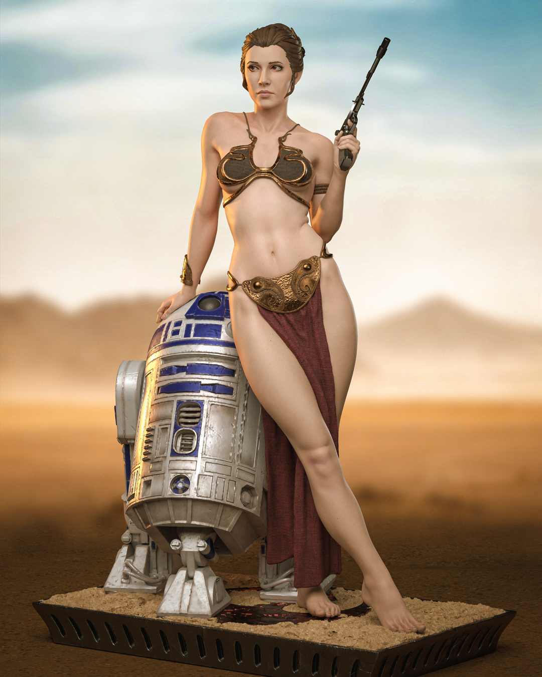 The Rebel & The Droid - Maximum Detailed 16K Resin Statue