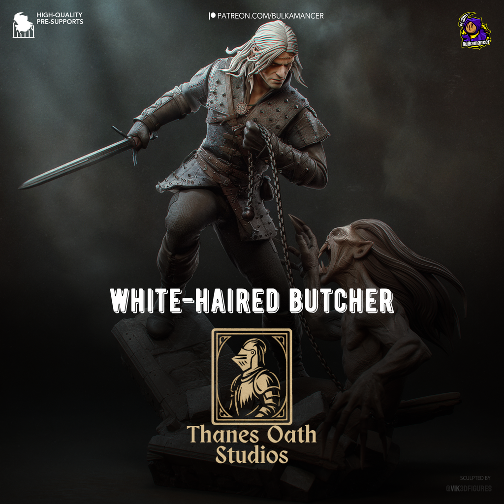 White-Haired Butcher - Maximum Detailed 16K Resin Statue