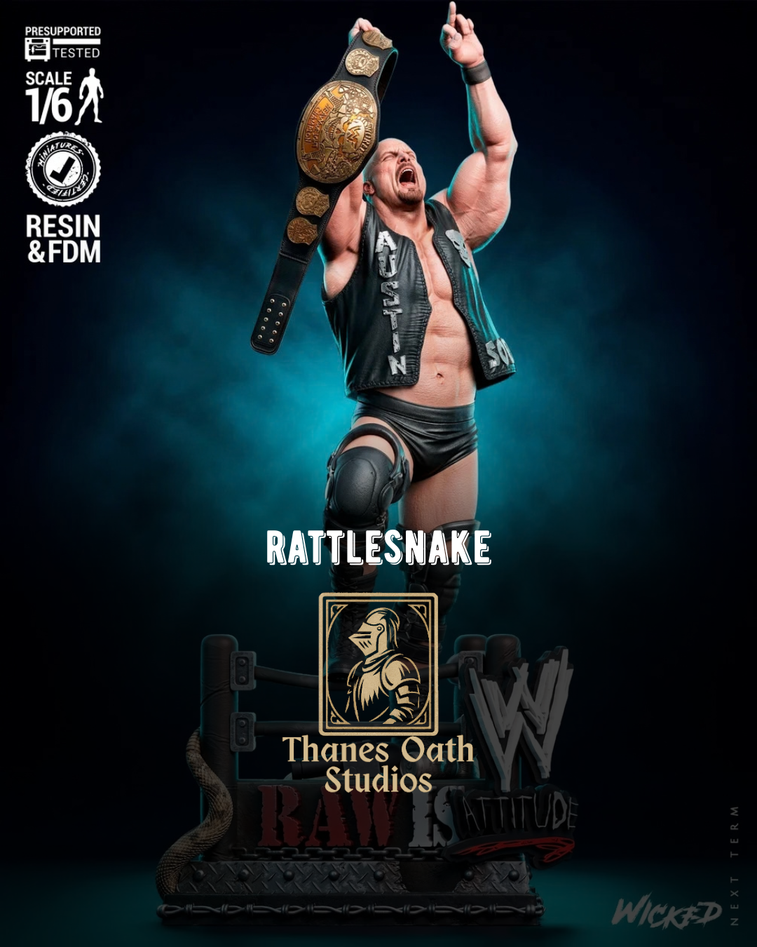 Rattlesnake - Maximum Detailed 16K Resin Statue