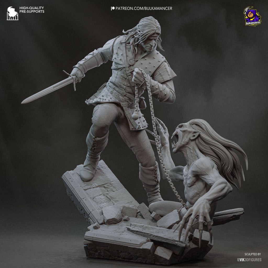 White-Haired Butcher - Maximum Detailed 16K Resin Statue