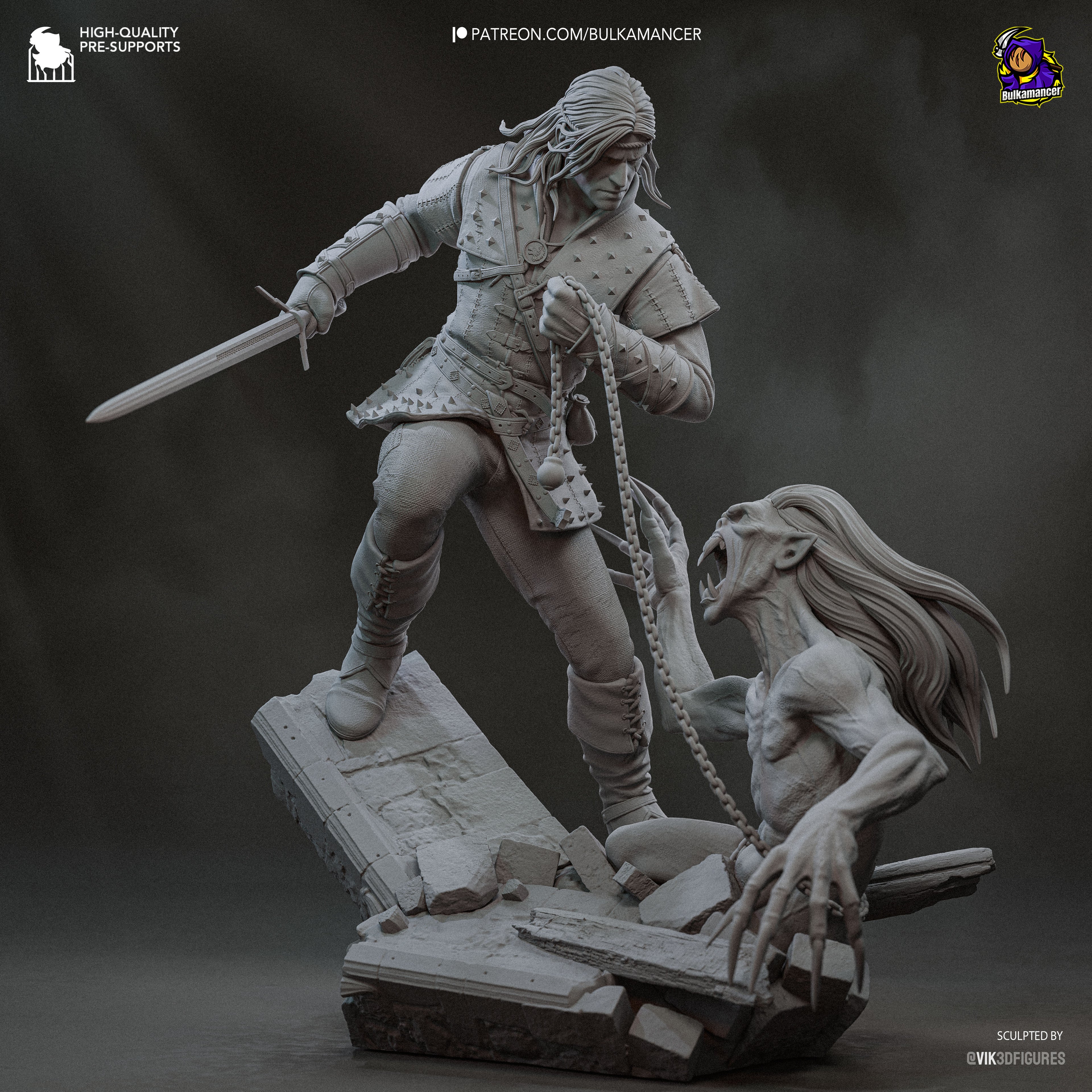 White-Haired Butcher - Maximum Detailed 16K Resin Statue