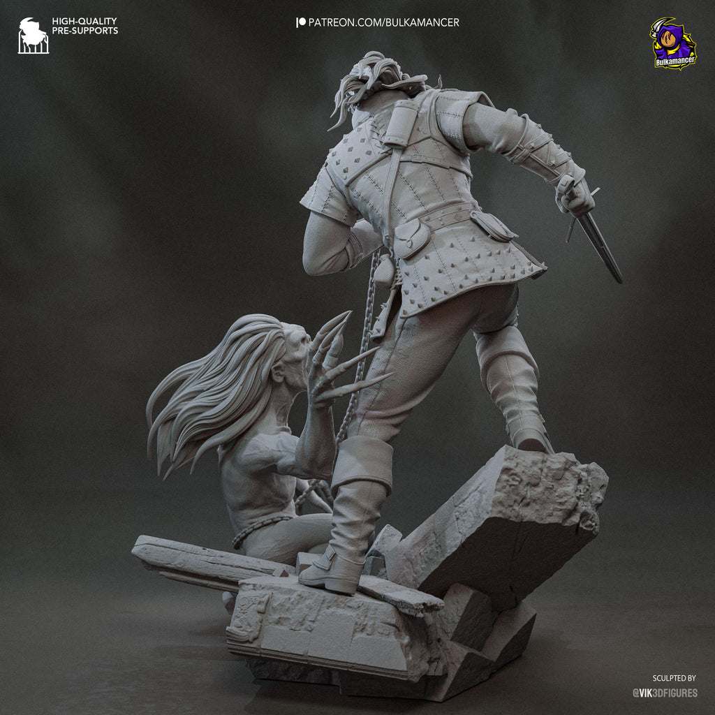 White-Haired Butcher - Maximum Detailed 16K Resin Statue