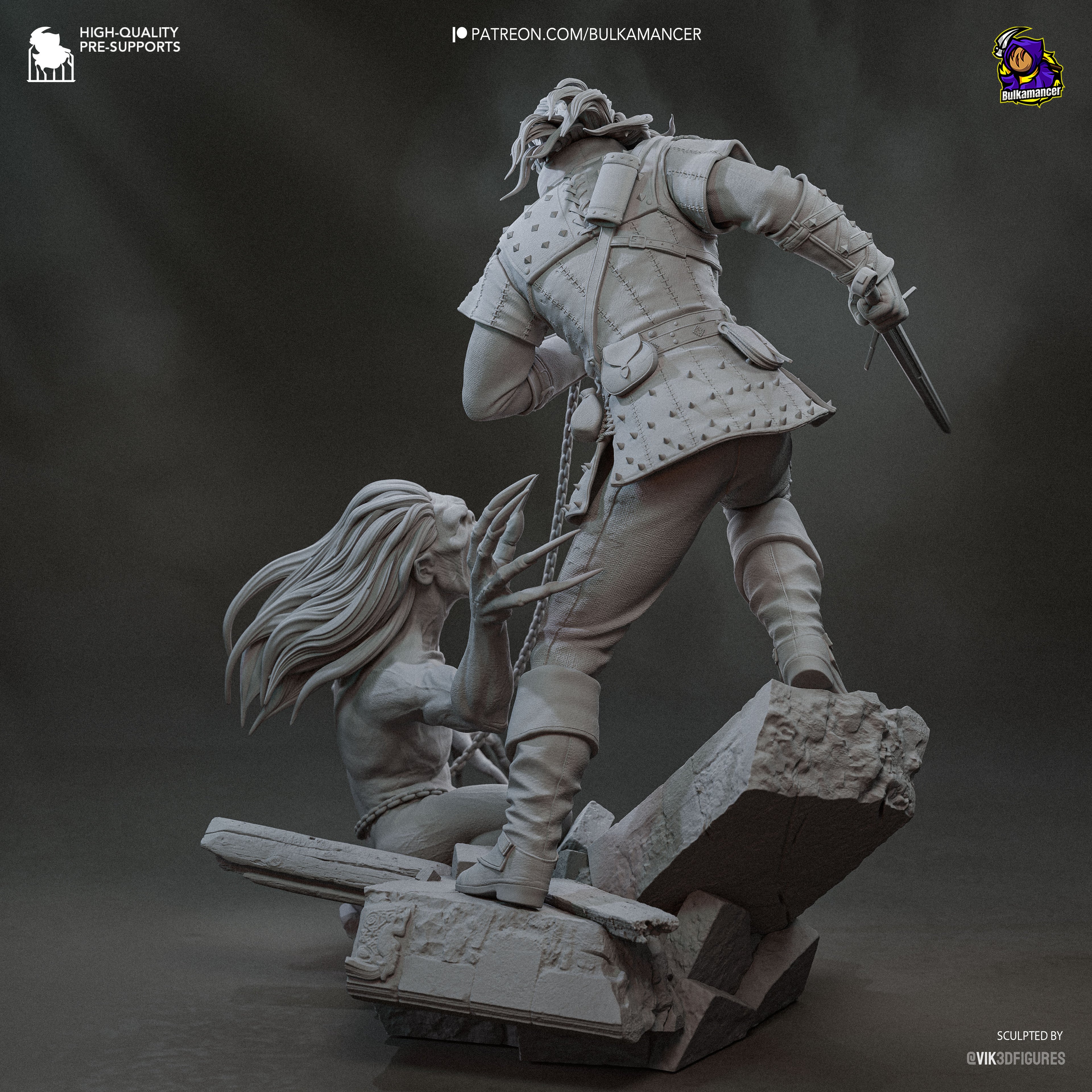 White-Haired Butcher - Maximum Detailed 16K Resin Statue