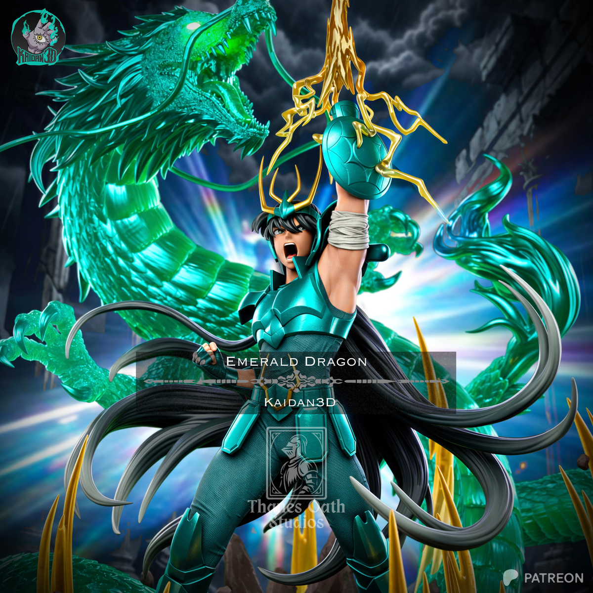 Emerald Dragon - Maximum Detailed 16K Resin Statue