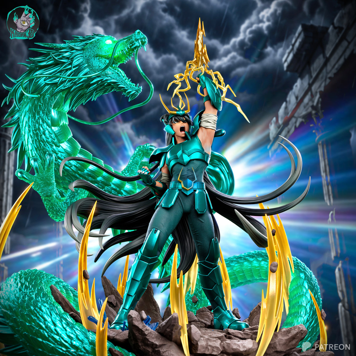 Emerald Dragon - Maximum Detailed 16K Resin Statue
