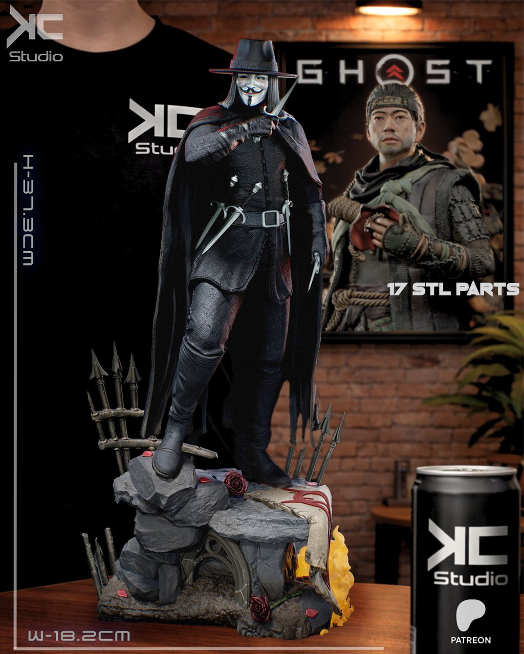 The Masked Revolutionary - Maximum Detailed 16K Resin Statue