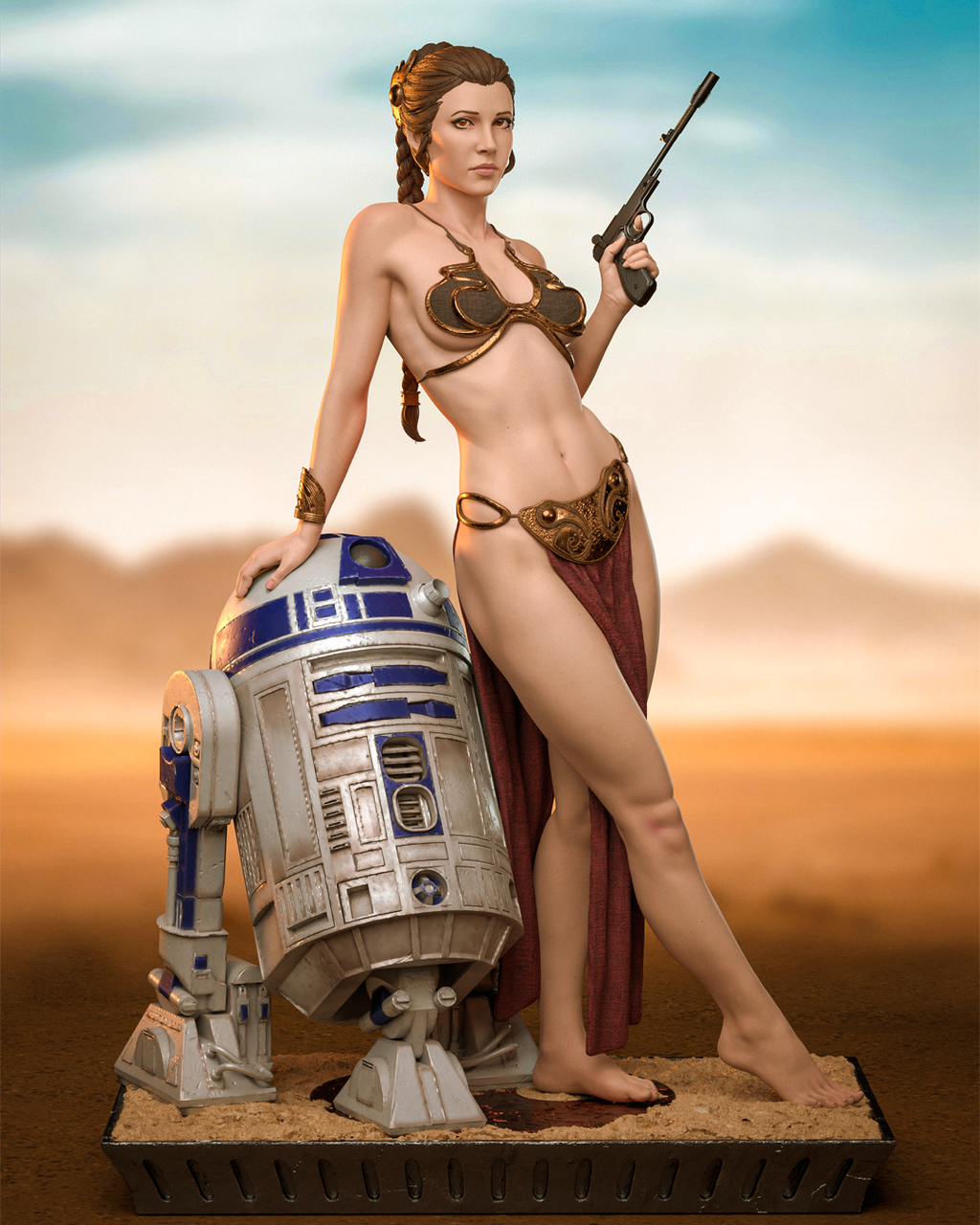 The Rebel & The Droid - Maximum Detailed 16K Resin Statue