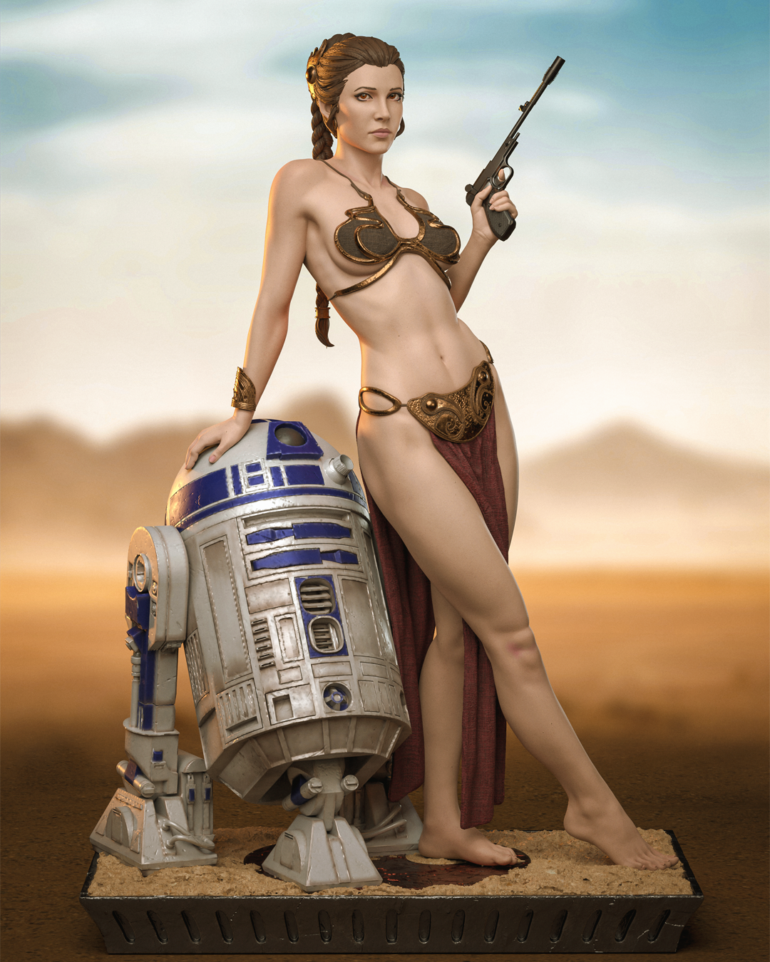 The Rebel & The Droid - Maximum Detailed 16K Resin Statue