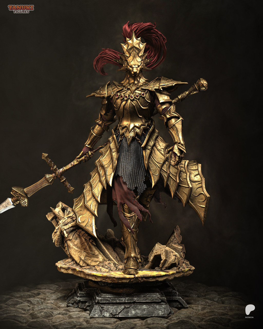 The Golden Lion - Maximum Detailed 16K Resin Statue