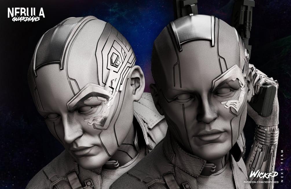 Cybernetic Daughter - Sci-Fi Cosmic Assassin Space Outlaw Comic Nebula Resin Figure 16K