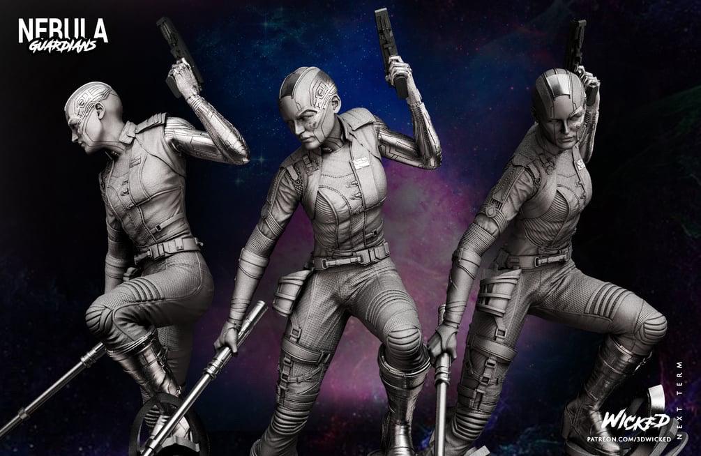 Cybernetic Daughter - Sci-Fi Cosmic Assassin Space Outlaw Comic Nebula Resin Figure 16K