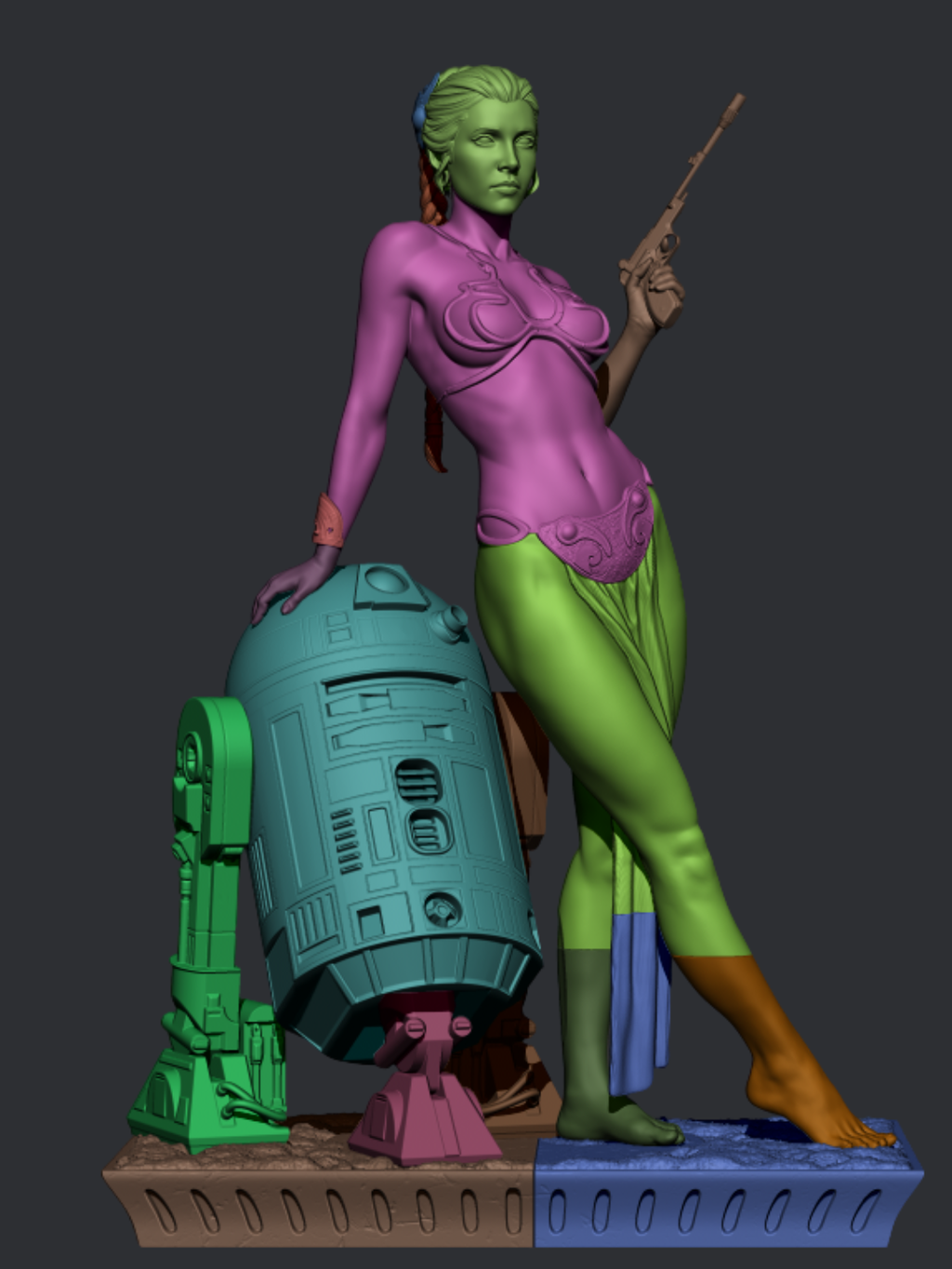 The Rebel & The Droid - Maximum Detailed 16K Resin Statue
