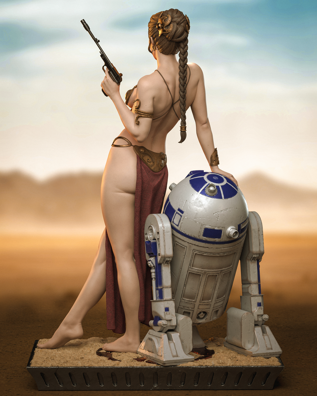 The Rebel & The Droid - Maximum Detailed 16K Resin Statue