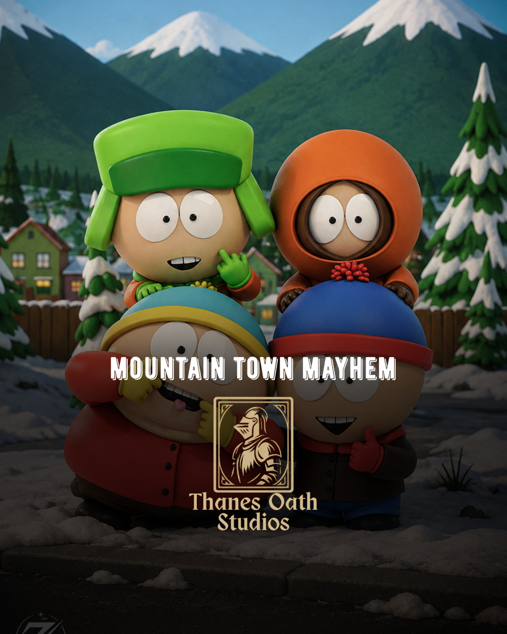 Mountain Town Mayhem - Maximum Detailed 16K Resin Statue