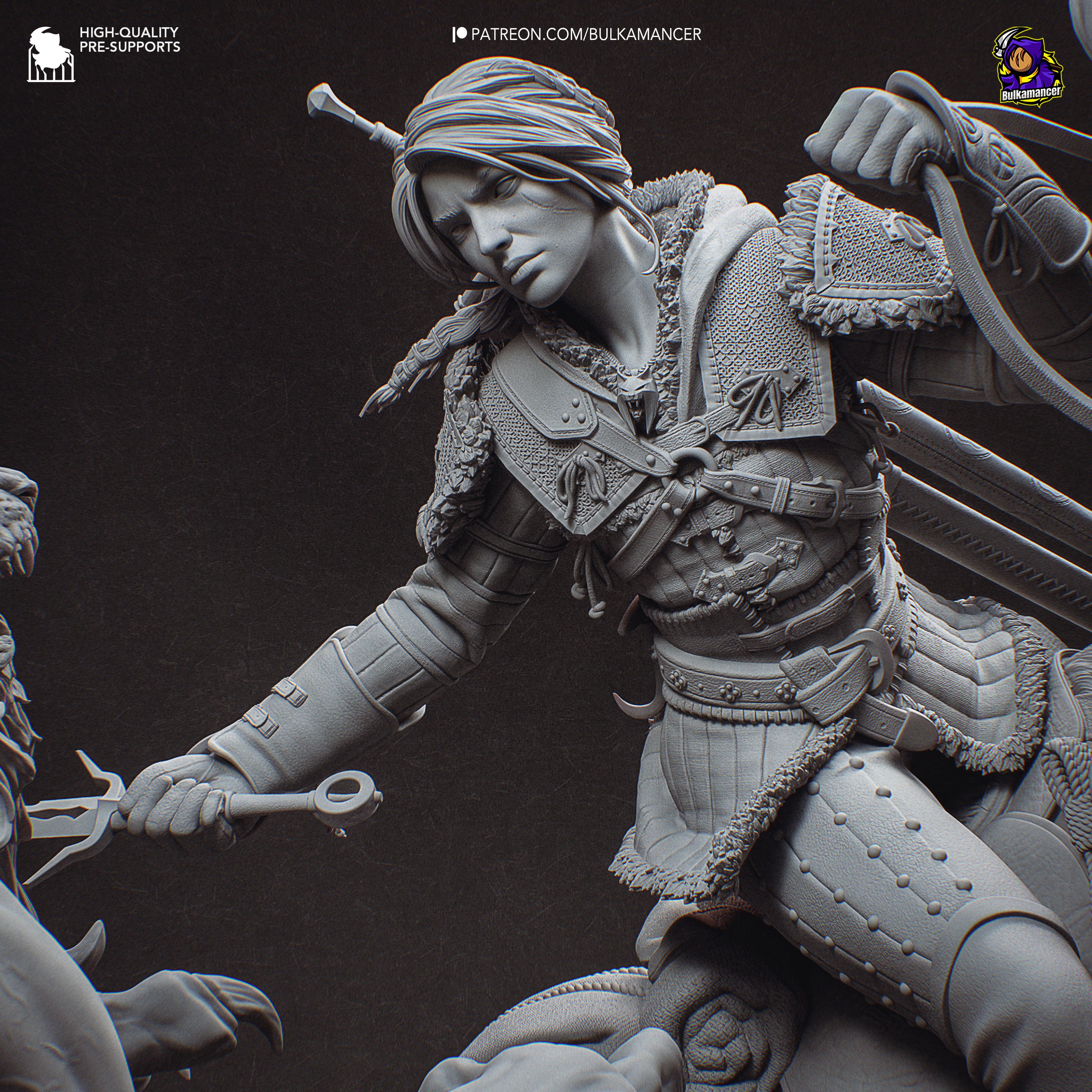 Hunt In The Wilds - Maximum Detailed 16K Resin Statue