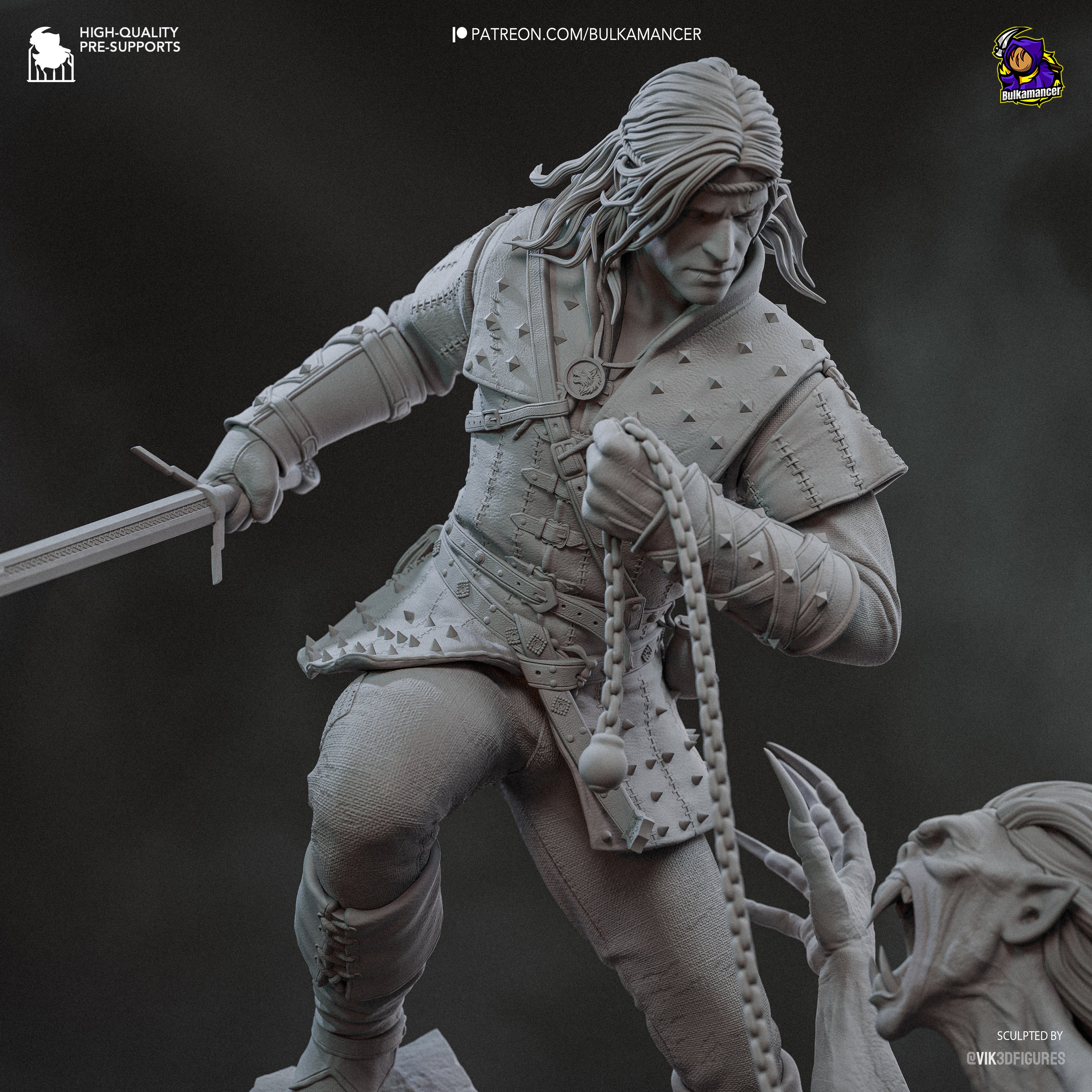 White-Haired Butcher - Maximum Detailed 16K Resin Statue