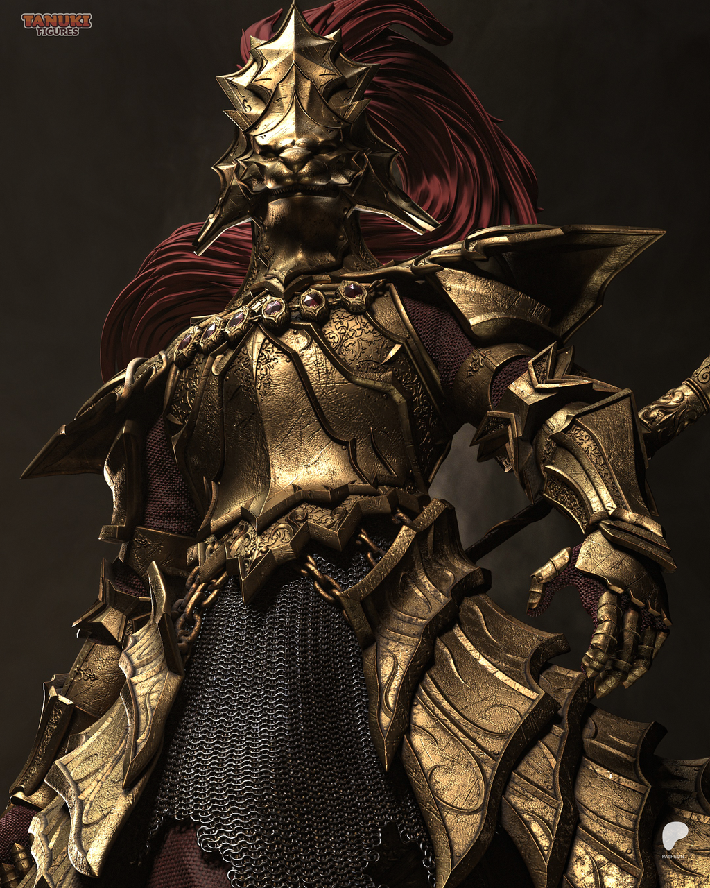 The Golden Lion - Maximum Detailed 16K Resin Statue