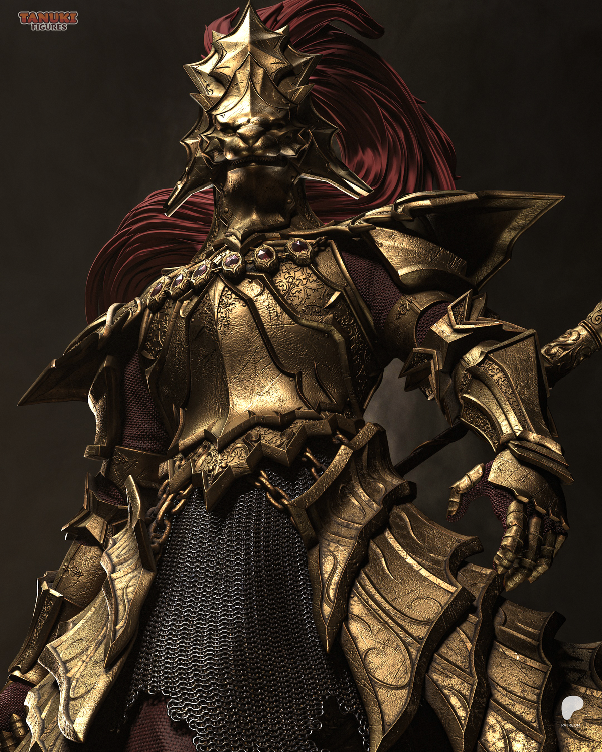 The Golden Lion - Maximum Detailed 16K Resin Statue