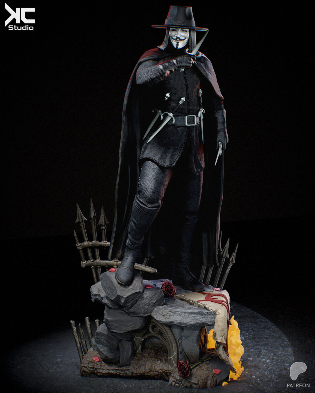 The Masked Revolutionary - Maximum Detailed 16K Resin Statue