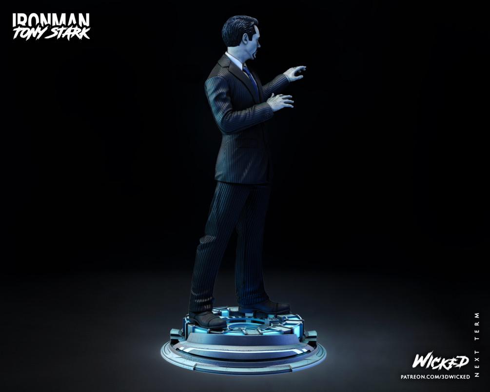 The Ironbound Genius - Superhero Tech Genius Power Suit Comic Tony Stark Iron Man Resin Figure 16K