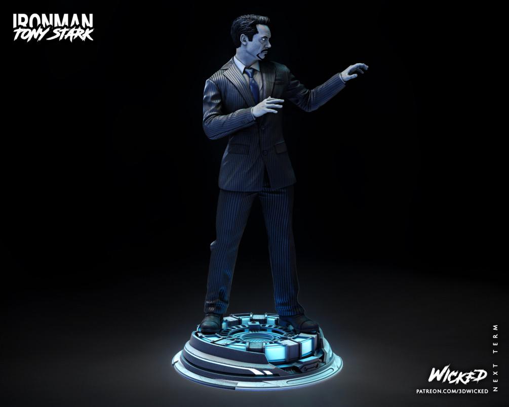 The Ironbound Genius - Superhero Tech Genius Power Suit Comic Tony Stark Iron Man Resin Figure 16K