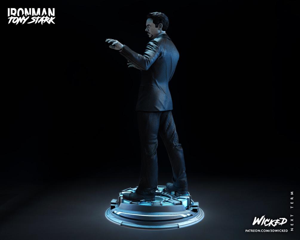 The Ironbound Genius - Superhero Tech Genius Power Suit Comic Tony Stark Iron Man Resin Figure 16K