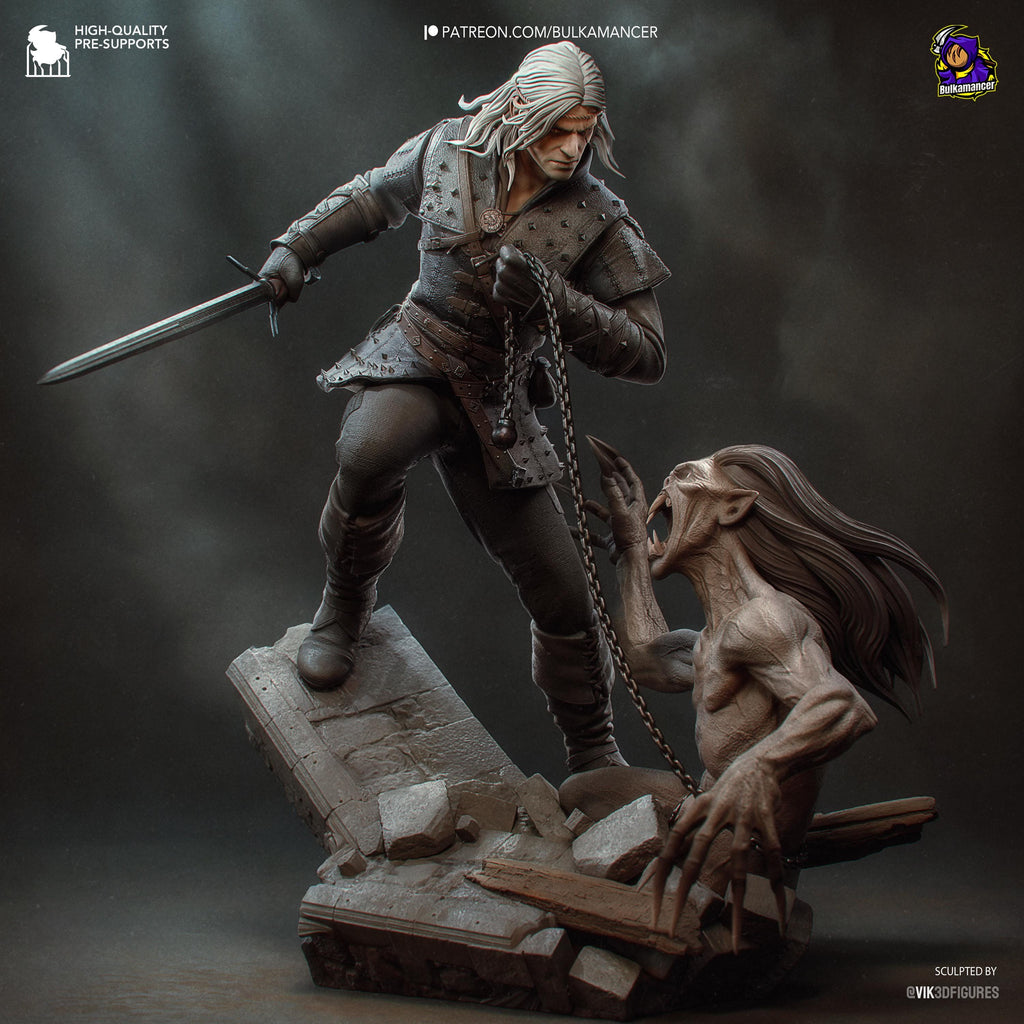 White-Haired Butcher - Maximum Detailed 16K Resin Statue