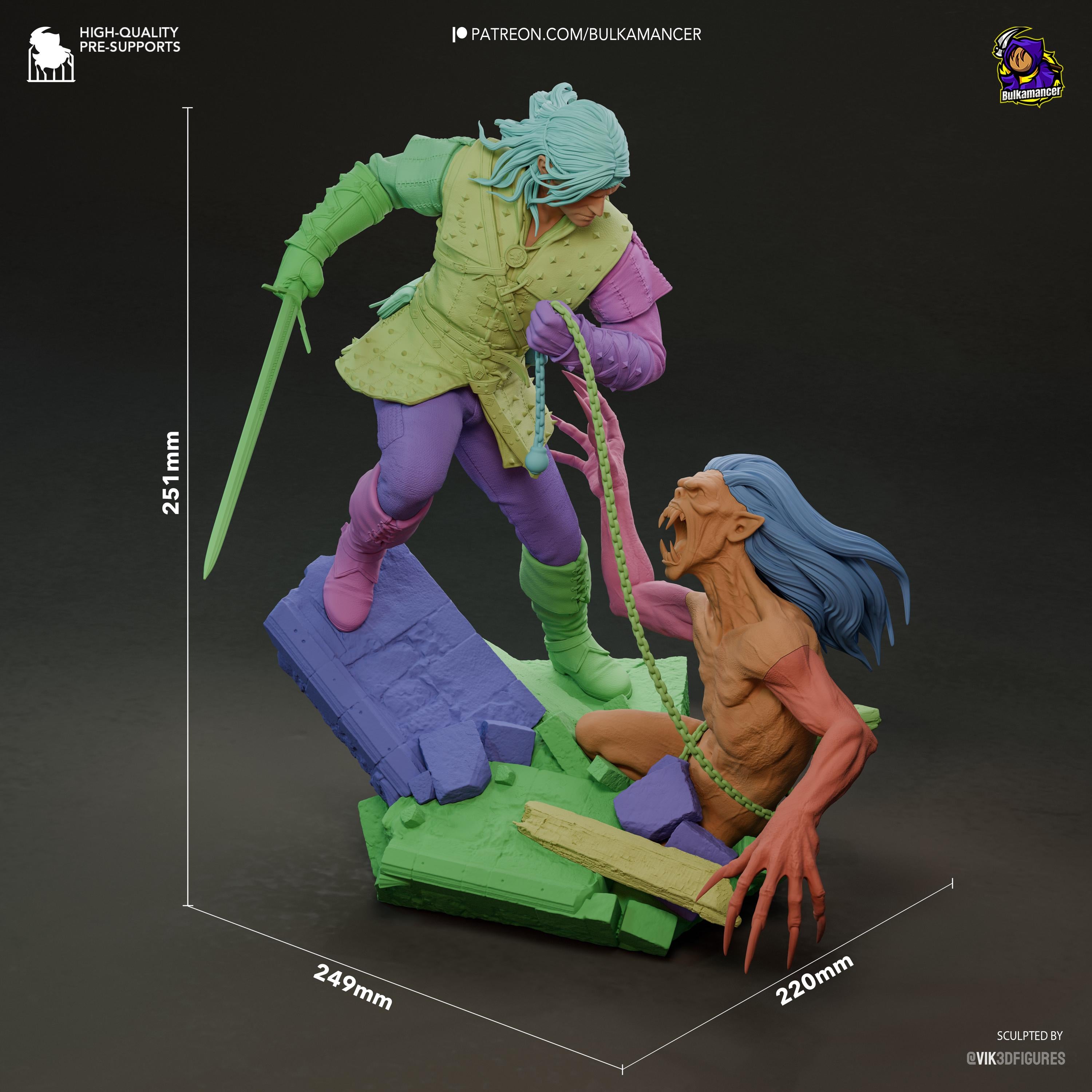 White-Haired Butcher - Maximum Detailed 16K Resin Statue