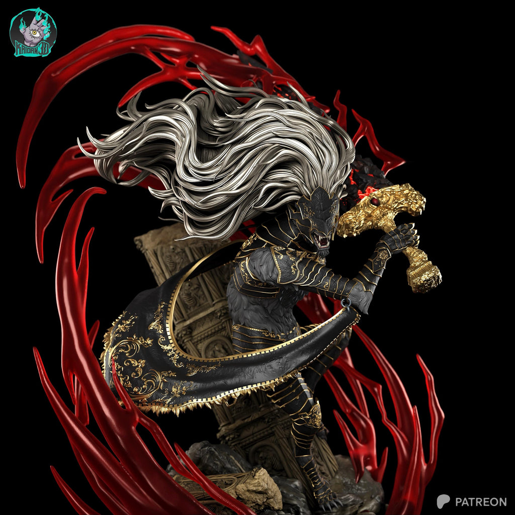 The Shadow Who Bound Death - Dark Fantasy Souls-Like Wolf Maliketh Resin Figure 16K