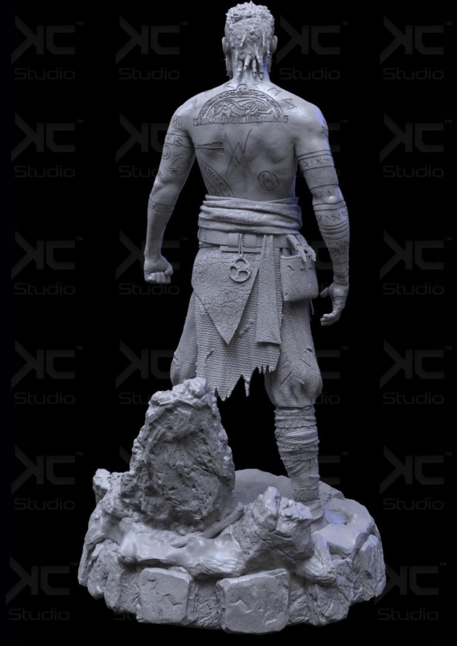 Rune-cursed Immortal - Nordic Dark Mythology Fantasy God Baldur Resin Figure 16K