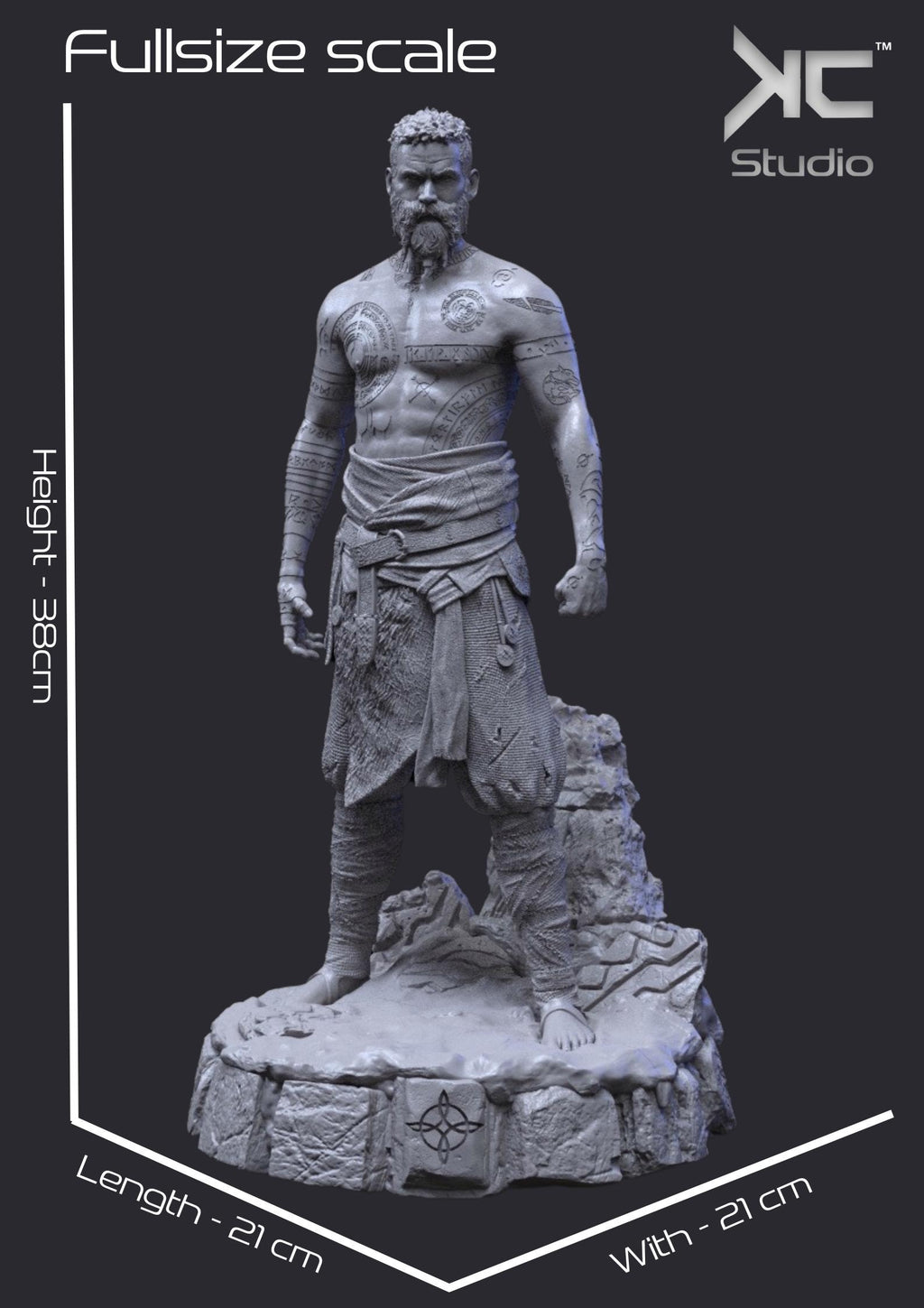 Rune-cursed Immortal - Nordic Dark Mythology Fantasy God Baldur Resin Figure 16K