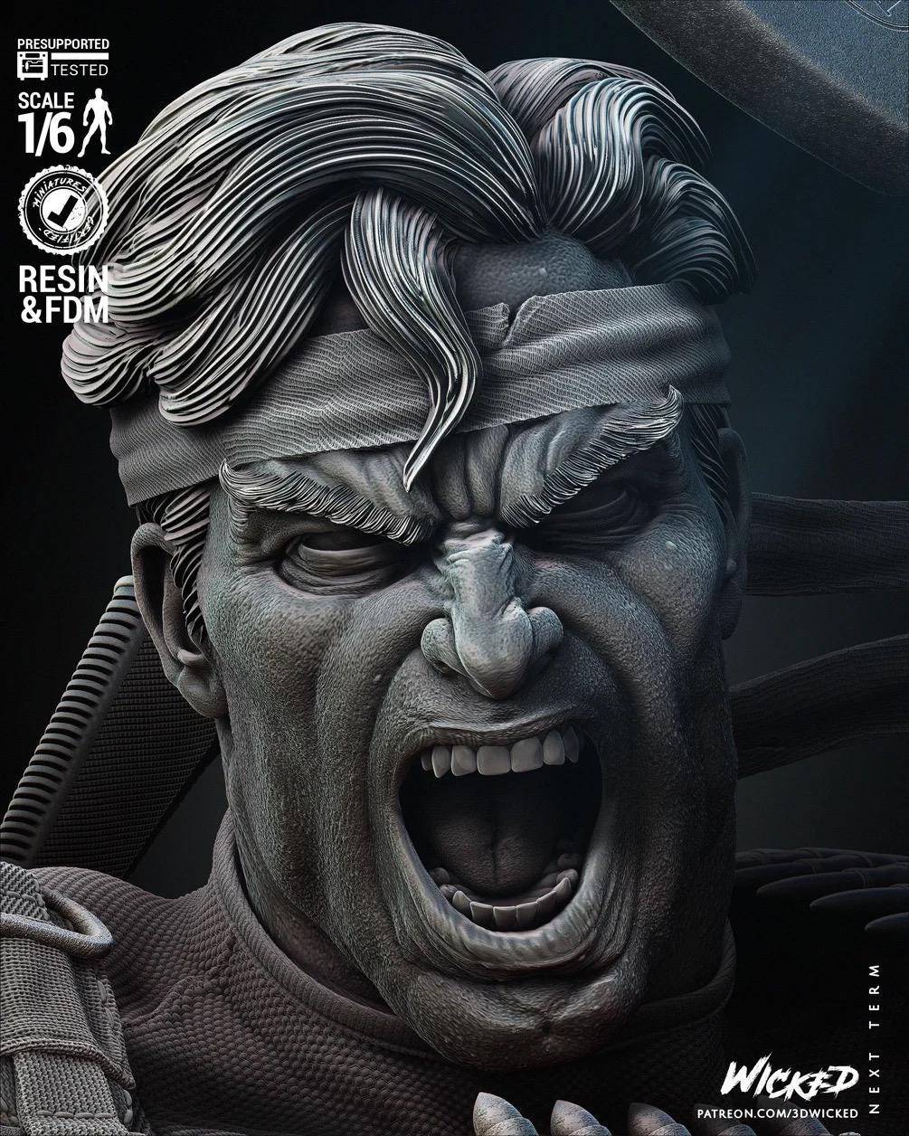 Skull-marked Enforcer - Vigilante Superhero Skull Soldier The Punisher Resin Figure 16K