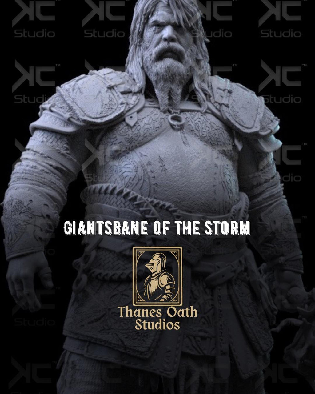Giantsbane Of The Storm - Nordic Dark Mythology Fantasy God Thor Resin Figure 16K