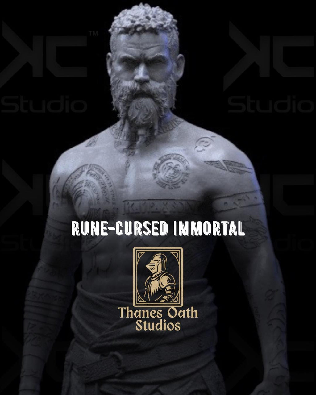Rune-cursed Immortal - Nordic Dark Mythology Fantasy God Baldur Resin Figure 16K