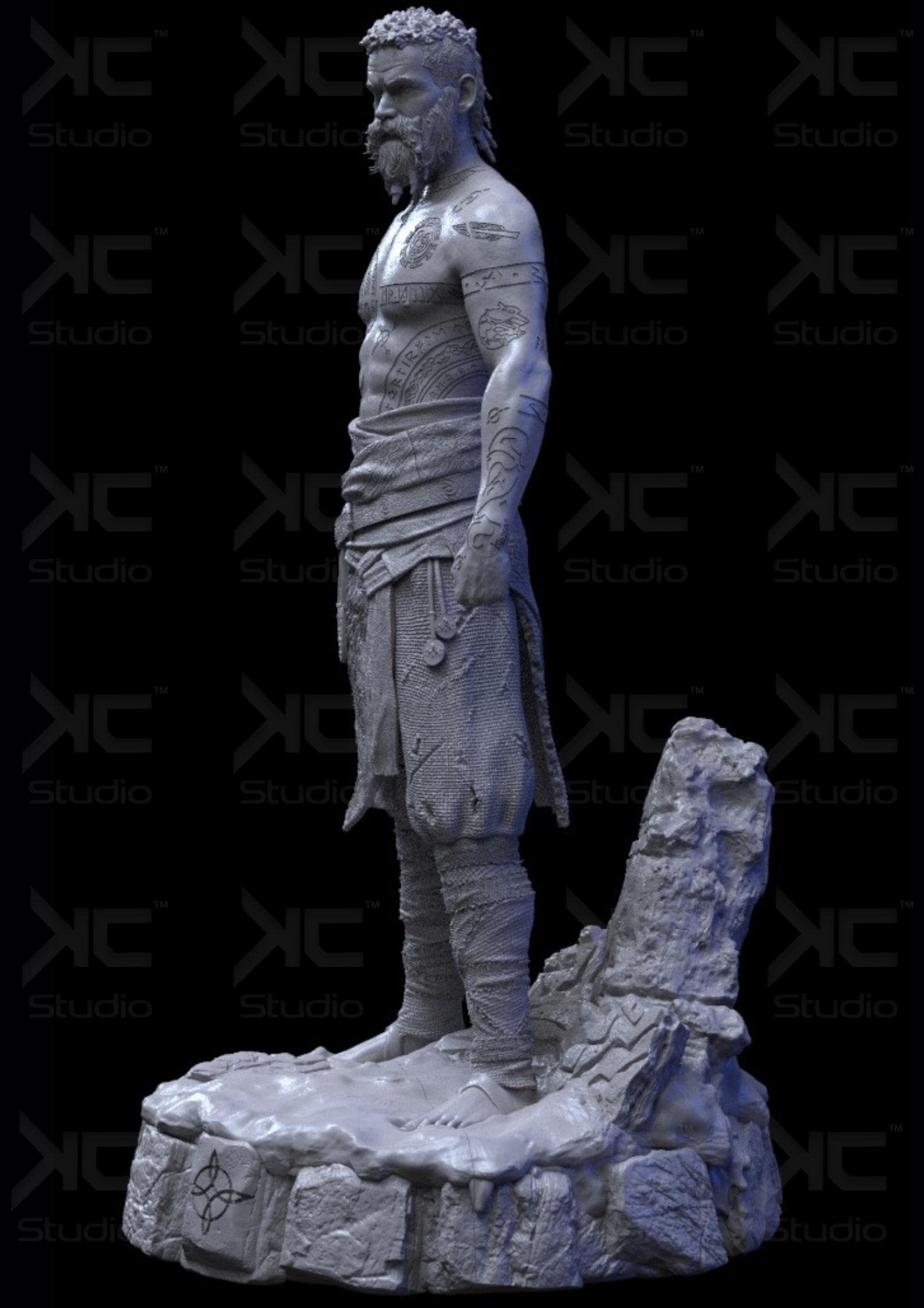 Rune-cursed Immortal - Nordic Dark Mythology Fantasy God Baldur Resin Figure 16K