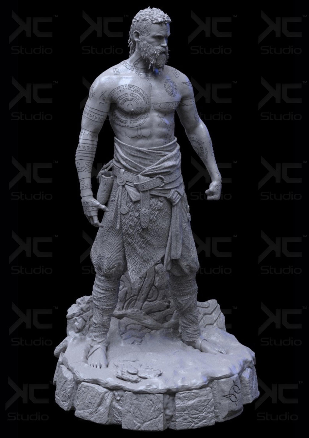 Rune-cursed Immortal - Nordic Dark Mythology Fantasy God Baldur Resin Figure 16K