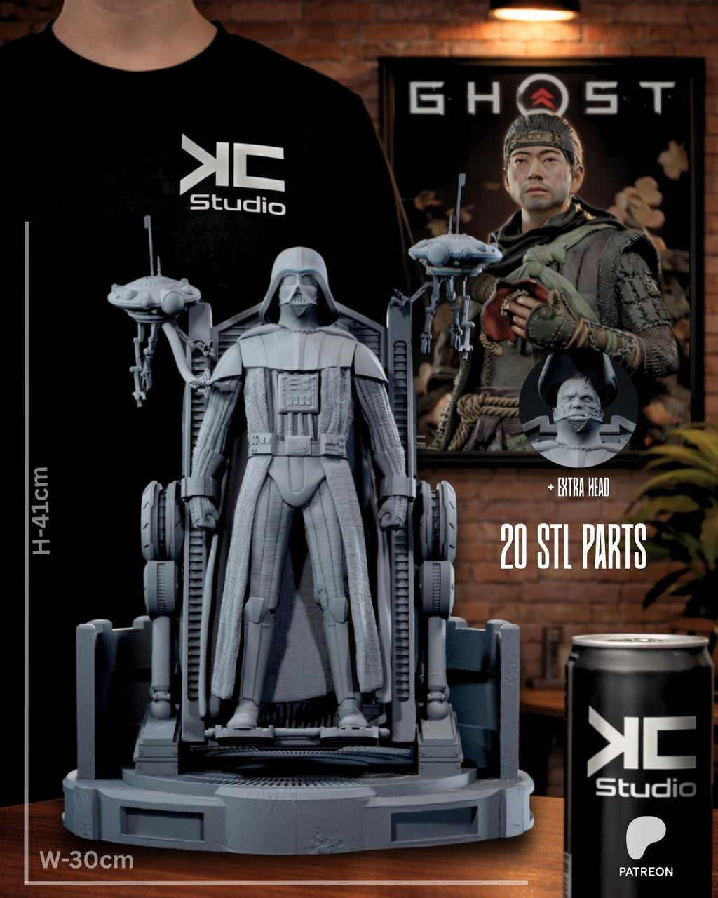 Emperors Champion - Sci-fi Dark Lord Chosen One Darth Vader Resin Figure 16K