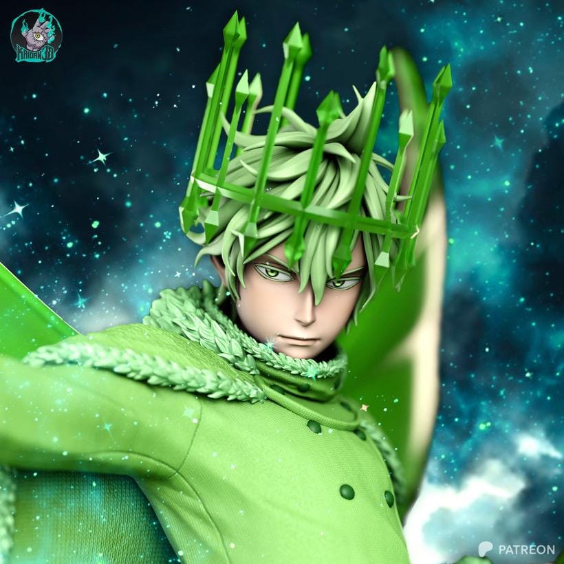 The Wind-Crowned Prodigy - Anime Mage Grimoire Spellcaster Yuno Resin Figure 16K