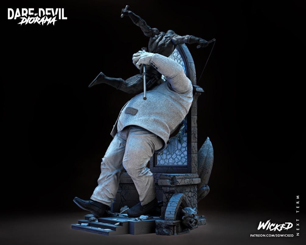 War For The City’s Soul - Sci-Fi Superhero Vigilante Comic Daredevil Kingpin Resin Figure 16K