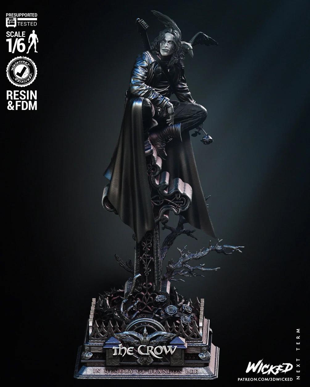 Ashes & Six Strings - Musician Murderer Revenge Action Thriller The Crow Resin Figure 16K
