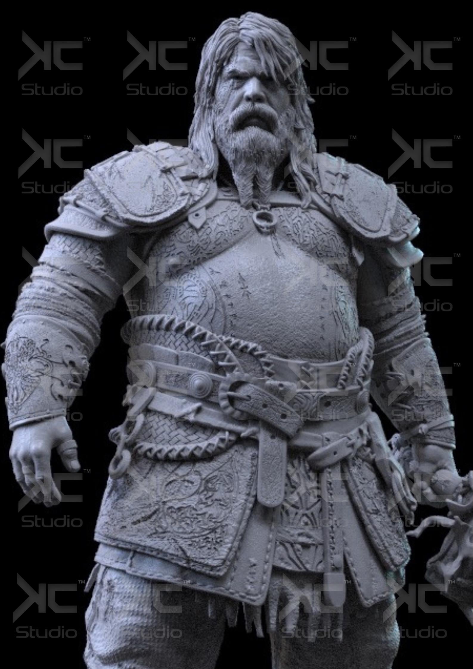 Giantsbane Of The Storm - Nordic Dark Mythology Fantasy God Thor Resin Figure 16K