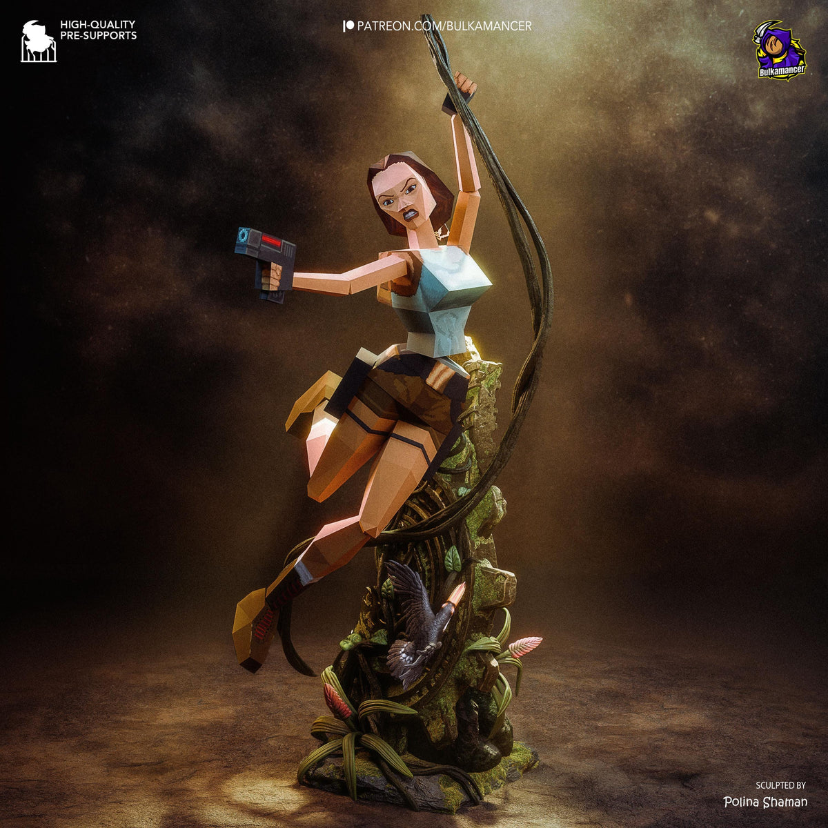 The Relic Huntress - Archeologist Adventurer Temple Raider Lara Croft Resin Figure 16K