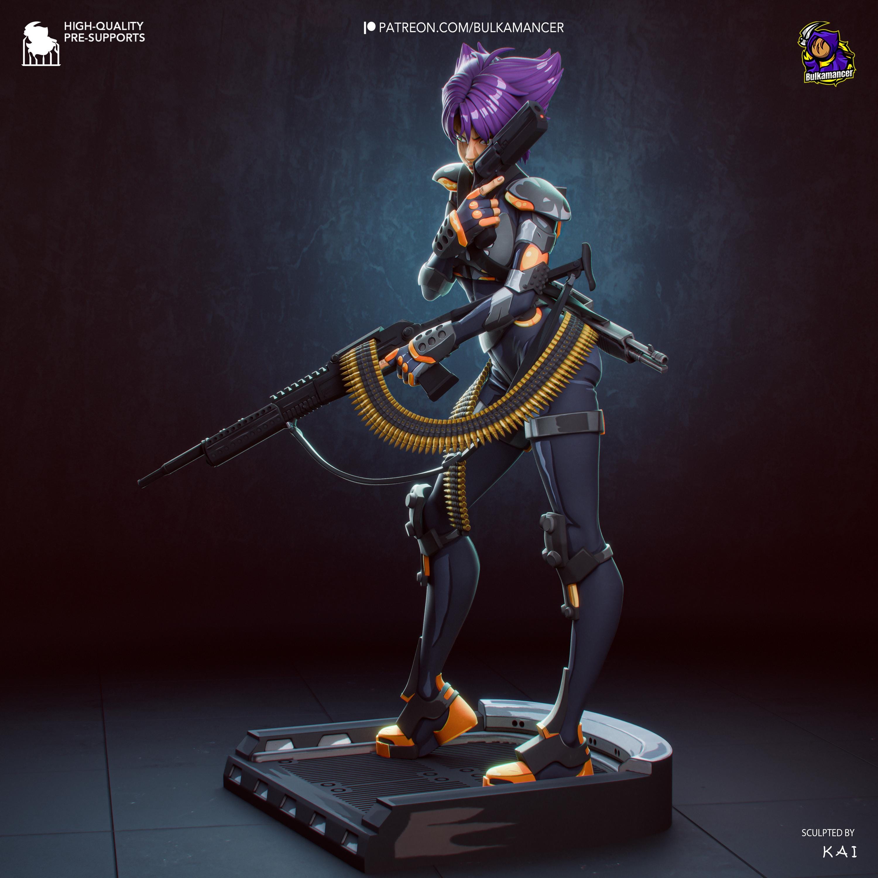 Exceptional Operative - Cyberpunk Agent Action Game Konoko Oni Resin Figure 16K