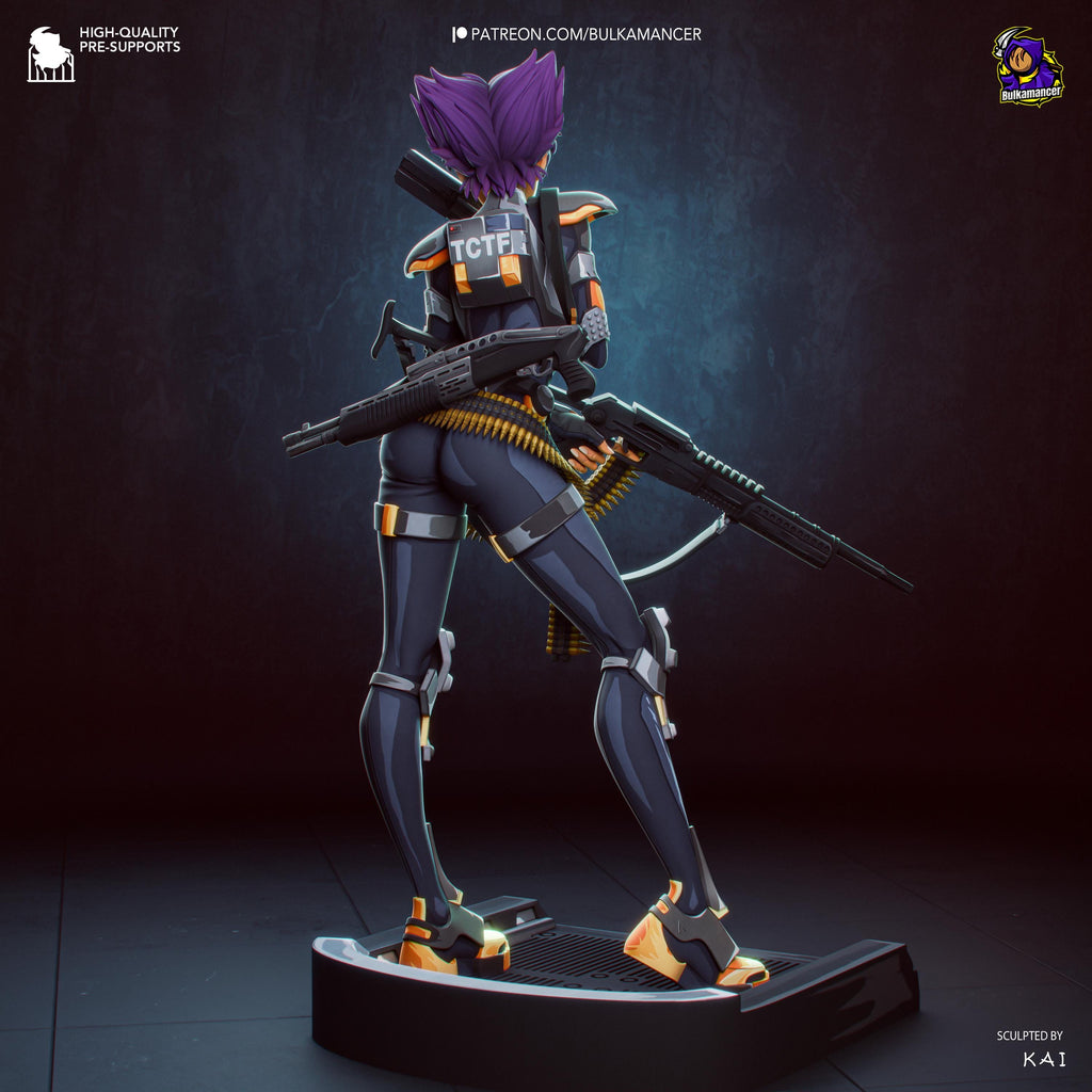 Exceptional Operative - Cyberpunk Agent Action Game Konoko Oni Resin Figure 16K