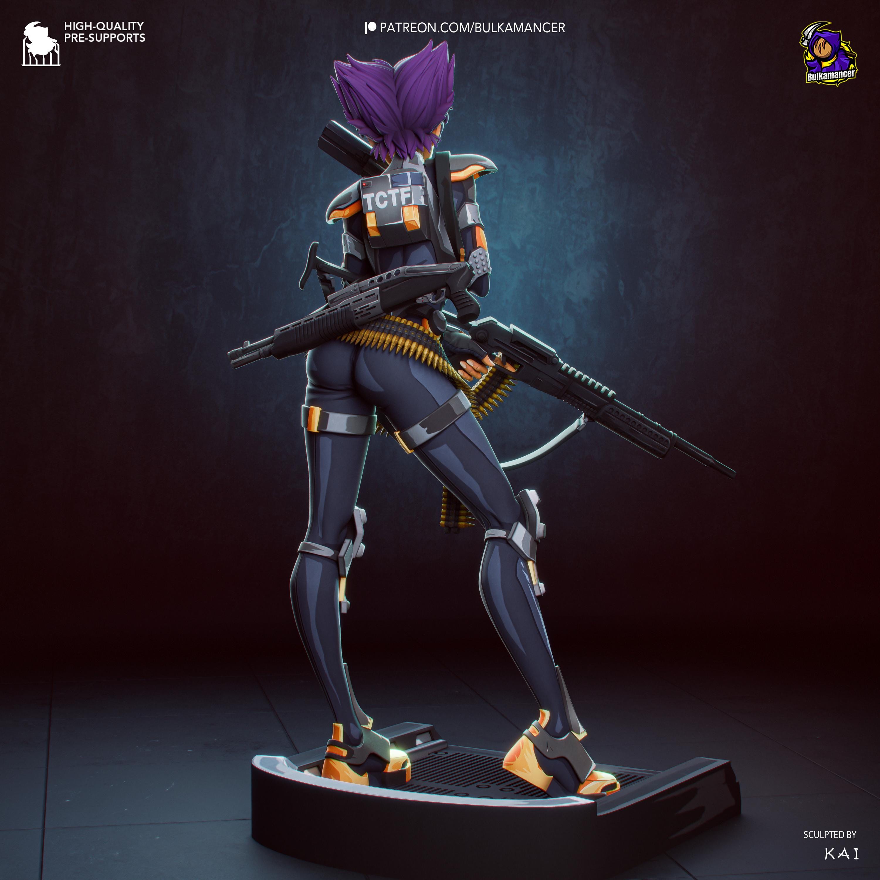 Exceptional Operative - Cyberpunk Agent Action Game Konoko Oni Resin Figure 16K